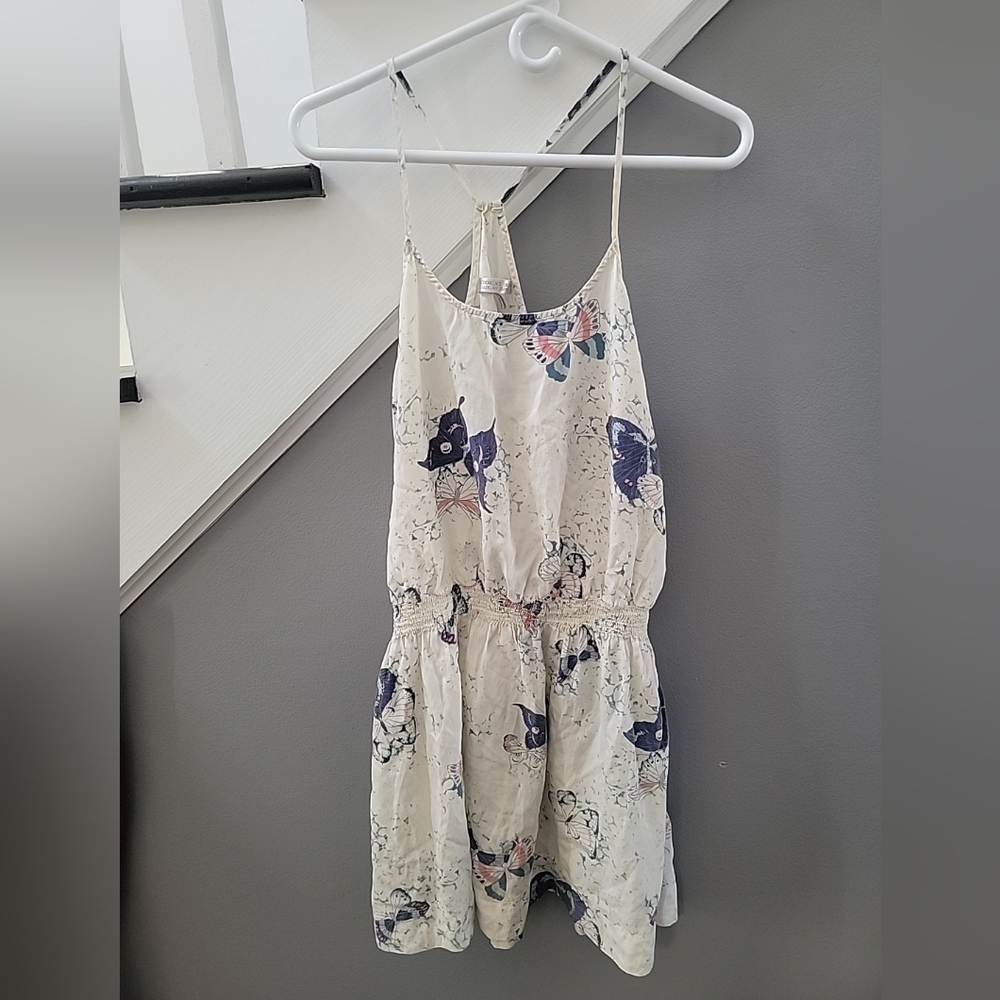 Victoria's Secret Butterfly Print Silk/Cotton Blend sz M Slip Dress Nightie
